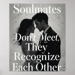 Soulmates Romantic Love Quote Art Poster