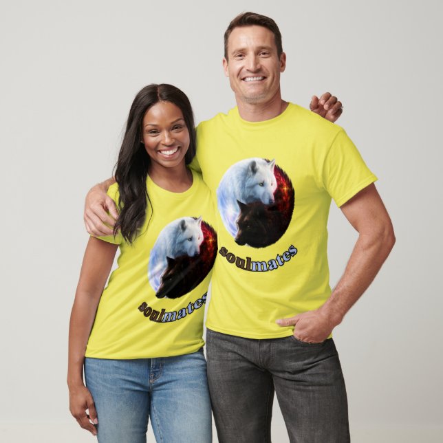 soulmates wolf design T-Shirt (Unisex)