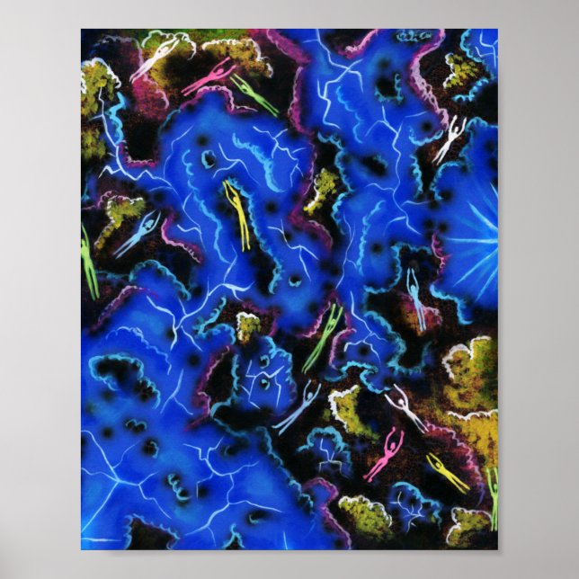 Souls Going To Heaven Abstract art Original  Poster (Front)