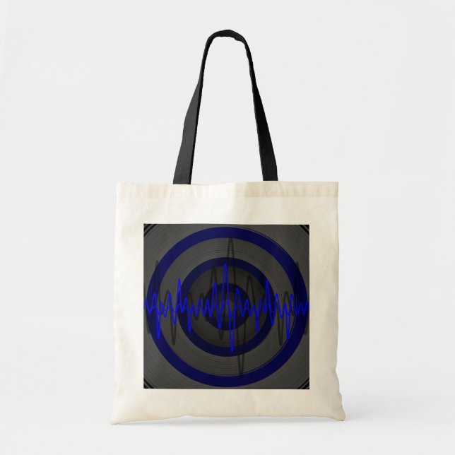 Sound Blue Dark budget tote bag (Front)