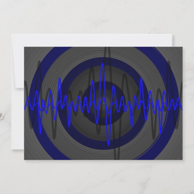 Sound Blue Dark invitation (Front)