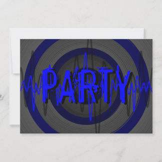 Sound Blue Dark 'PARTY' invitation
