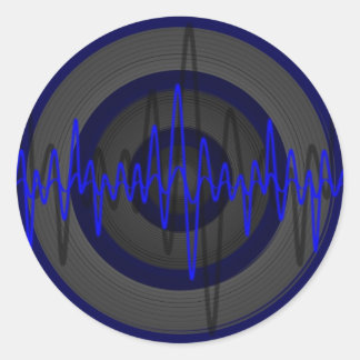 Sound Blue Dark sticker round