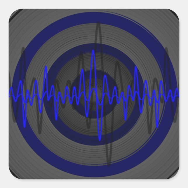 Sound Blue Dark sticker square (Front)