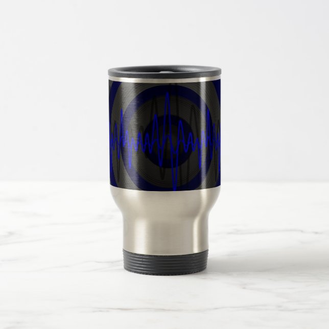 Sound Blue Dark travel commuter mug (Center)