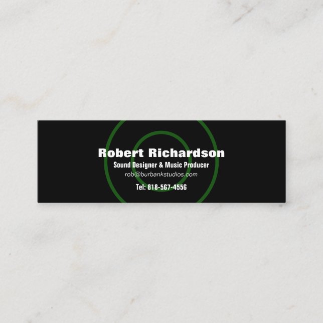 Sound Designer Mini Business Card (Front)