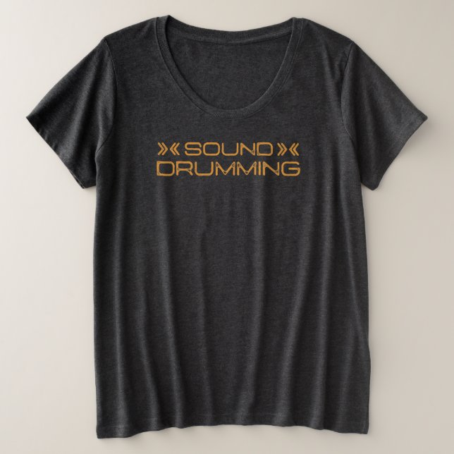 Sound Drumming Women's Plus T-shirt Plus Size T-Shirt (Design Front)