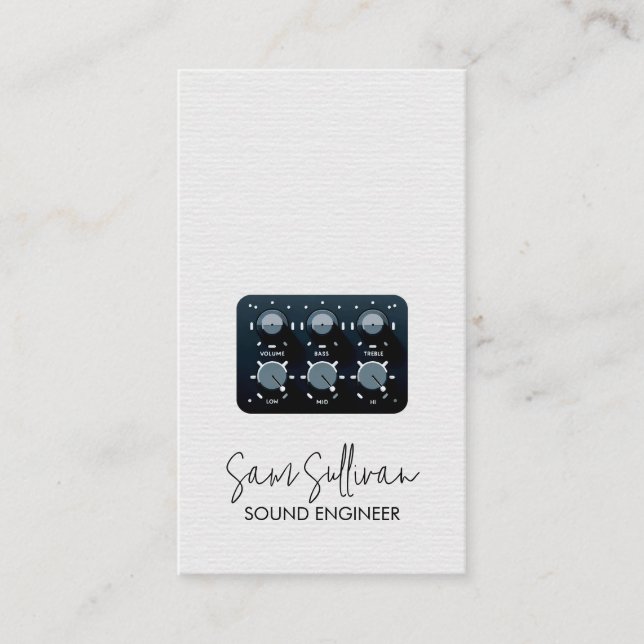 Sound Engineer Audio Engineering Business Card (Front)