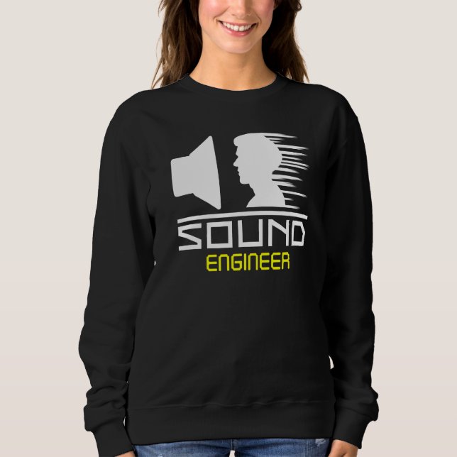 Sound Engineer Audio Tech Mixer Music Concert Tech Sweatshirt (Front)