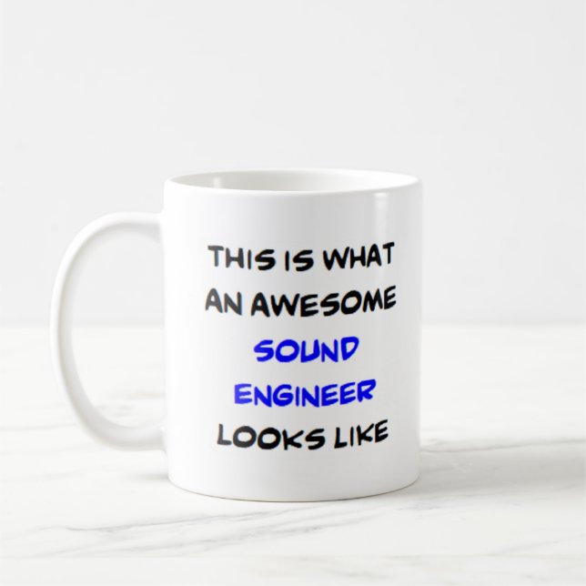 sound engineer, awesome coffee mug (Left)