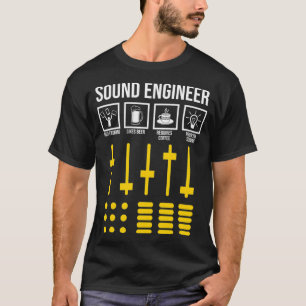 Sound Engineer Day Plan Audio Music Recording  T-Shirt