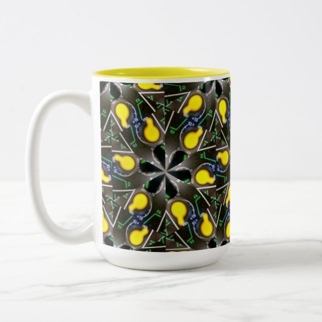 Sound Engineer & DJ Yellow Mixer Board Mug (Left)