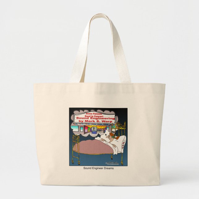 Sound Engineer Dreams Large Tote Bag (Front)