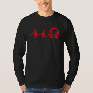 Sound Engineer Music Heartbeat Sound Waves T-Shirt