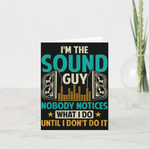 Sound Engineer Tech Husband Dad Funny Dj Disc Jock Card