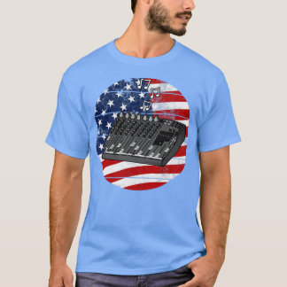 Sound Engineer USA Flag Musician 4th July T-Shirt