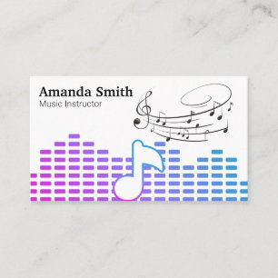 Sound Equalizer   Music Instructor Business Card