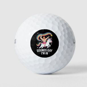 Sound Gay I'm In Man Wearing Skirt Unicorn LGBTQ Golf Balls