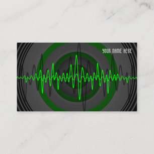 Sound Green Dark business card template