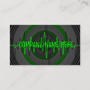Sound Green Dark 'Company Name' business card