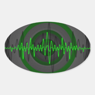 Sound Green Dark sticker oval