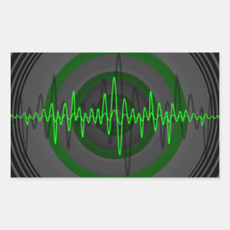 Sound Green Dark sticker rectangle