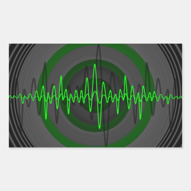 Sound Green Dark sticker rectangle (Front)