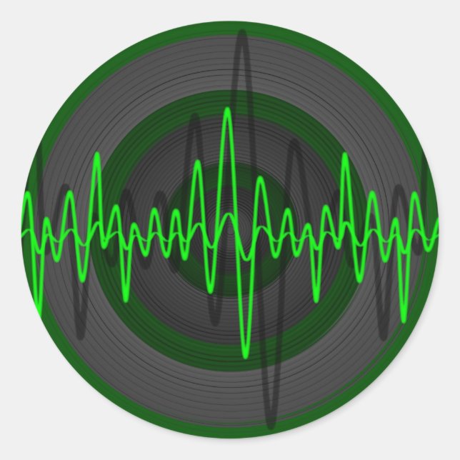 Sound Green Dark sticker round (Front)
