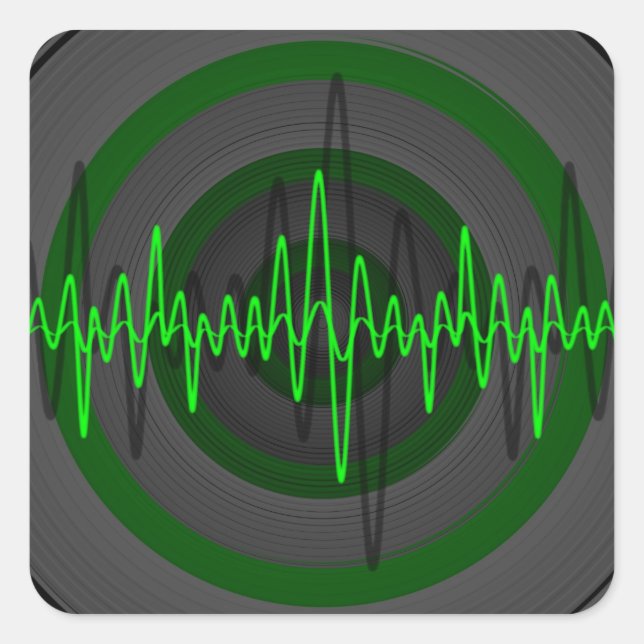 Sound Green Dark sticker square (Front)