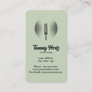 Sound healing business card