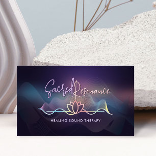 Sound Healing Lotus Wave Vibrational Therapy Business Card