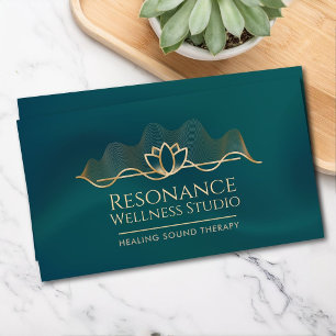Sound Healing Lotus Wave Wellness Studio Business Card