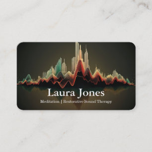 Sound Healing Sonic Wave Resonance Business Card