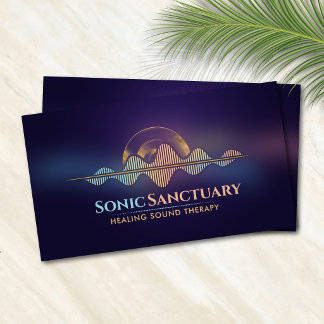 Sound Healing Sonic Wave Resonance Business Card