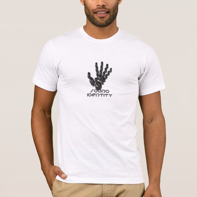 Sound Identity (fitted white) T-Shirt (Front)