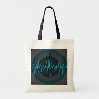 Sound Light Blue Dark budget tote bag
