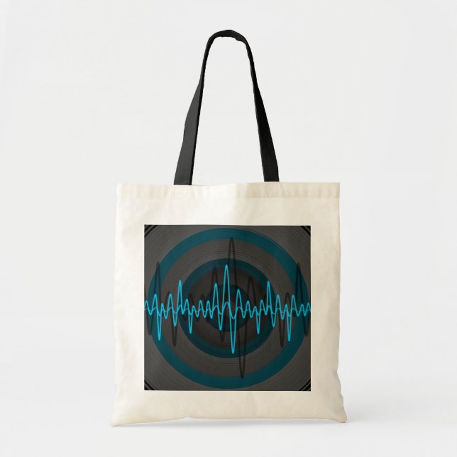 Sound Light Blue Dark budget tote bag (Front)