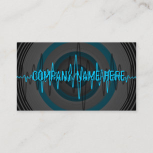Sound Light Blue Dark 'Company Name' business card
