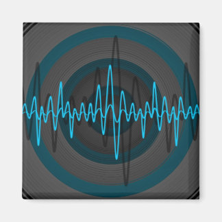 Sound Light Blue Dark fridge magnet square