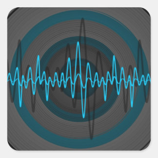 Sound Light Blue Dark sticker square