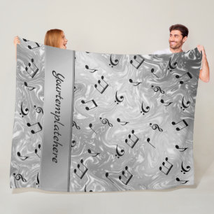 sound, metal, music, musical, sign, note, shape, fleece blanket