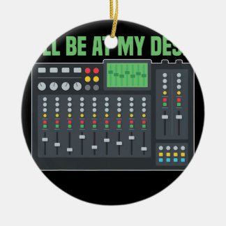 Sound Mixer Audio Engineer Mixing Board  Ceramic Tree Decoration