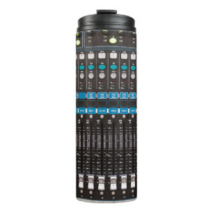 Sound mixer control, event hall. thermal tumbler