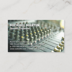 Sound Mixer Equalizer Tech Producer Business Card