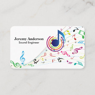 Sound   Music Engineer   Notes Business Card