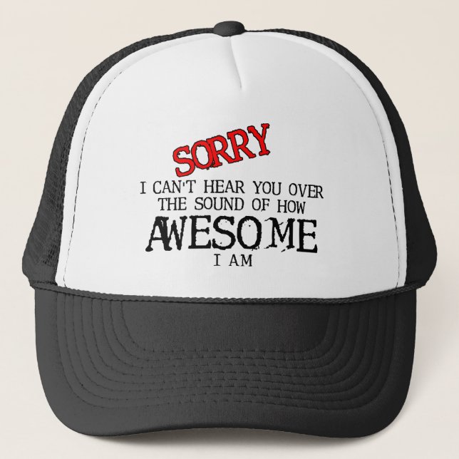 Sound of Awesome Funny Hat Cap Humour (Front)