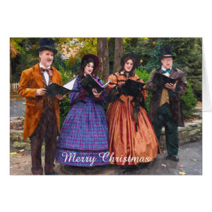 Sound Of Carolers Christmas Card