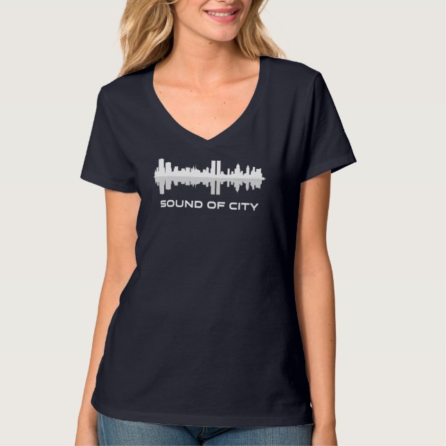 Sound of City | Women's V-Neck T-Shirt (Front)