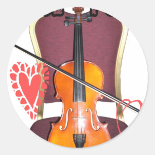 Sound of  v love hakuna matata valentine classic round sticker