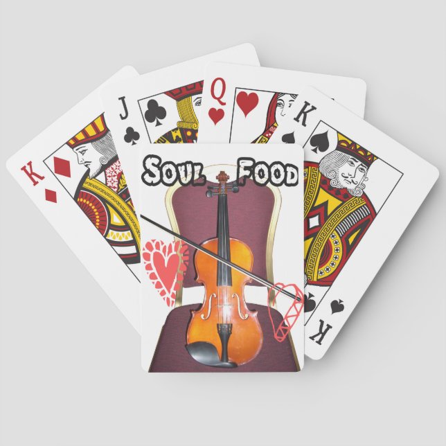 Sound of  v love hakuna matata valentine playing cards (Back)